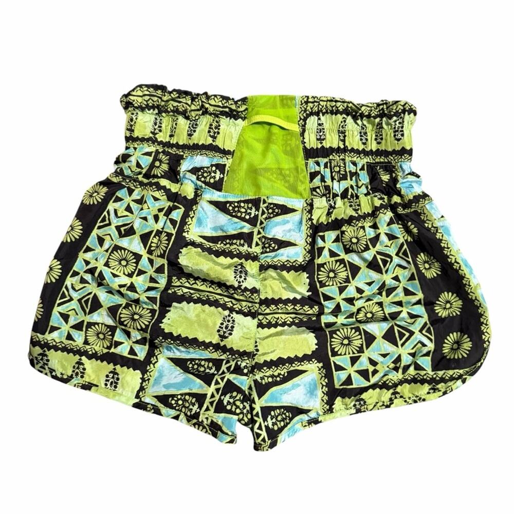 Free People Movement The Way Home Shorts Green Aztec Size Small - Picture 2 of 7